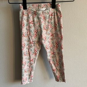 H&M Floral Ribbed Print Pants